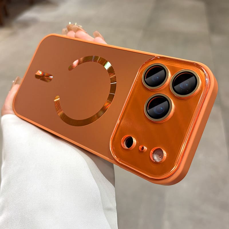 ChubbyArmor Chic - Matte Holographic Big Window Magnetic Case for iPhone 17