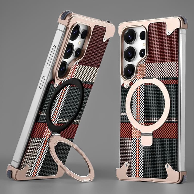 ChubbyArmor Continental - Leather Magnetic Case with 360° Rotating Stand for iPhone 17