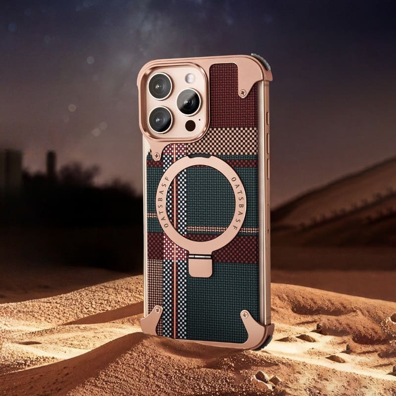 ChubbyArmor Continental - Leather Magnetic Case with 360° Rotating Stand for iPhone 17