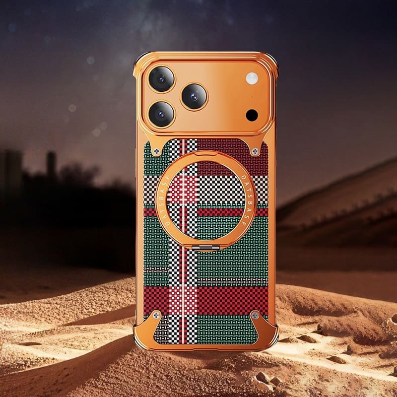 ChubbyArmor Continental - Leather Magnetic Case with 360° Rotating Stand for iPhone 17