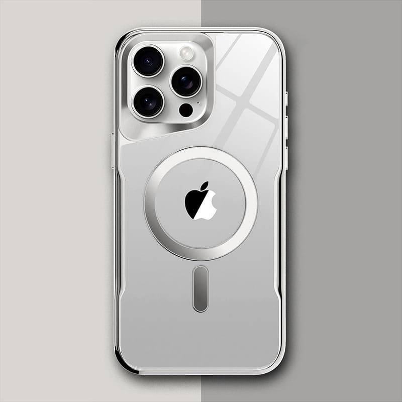 "ChubbyArmor" Cyber Transparent Electroplated Magnetic Case For iPhone 17