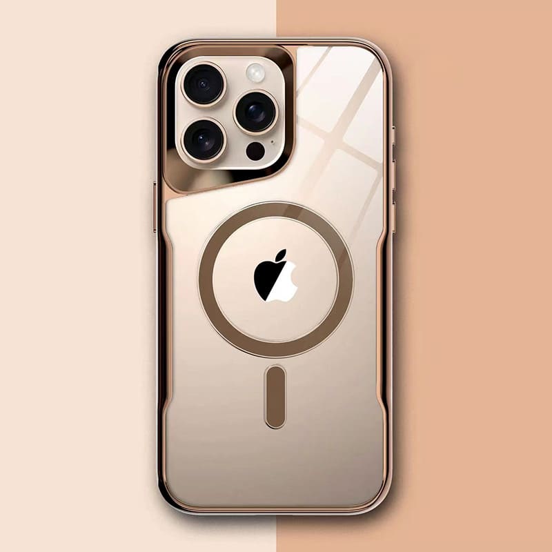 "ChubbyArmor" Cyber Transparent Electroplated Magnetic Case For iPhone 17