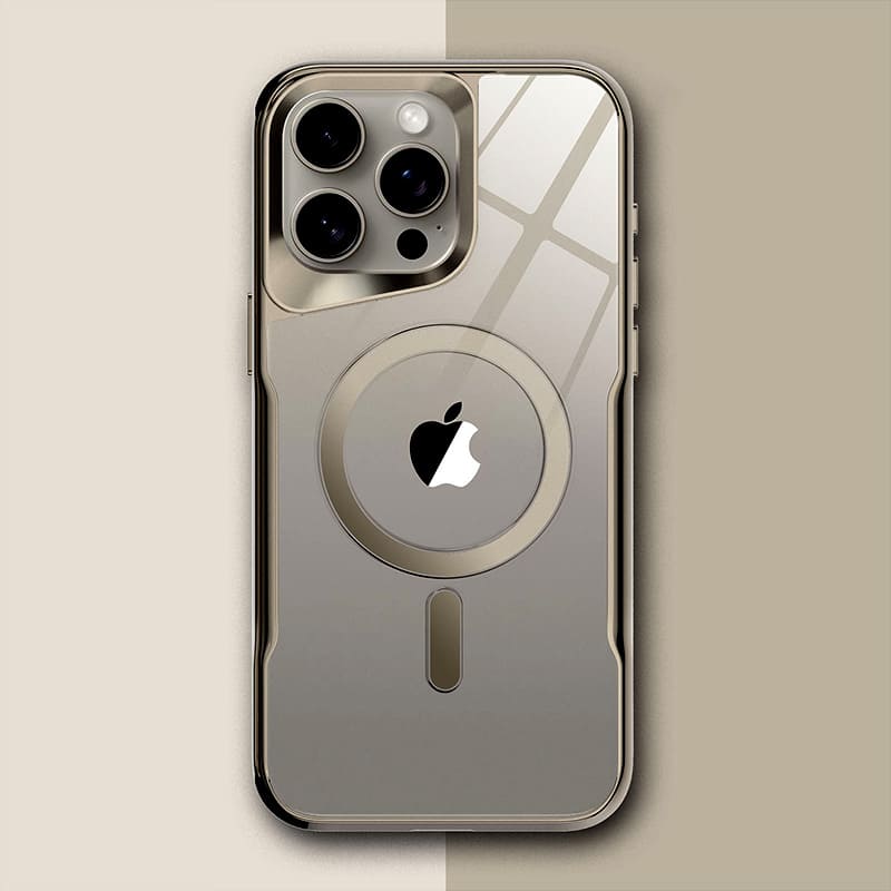"ChubbyArmor" Cyber Transparent Electroplated Magnetic Case For iPhone 17