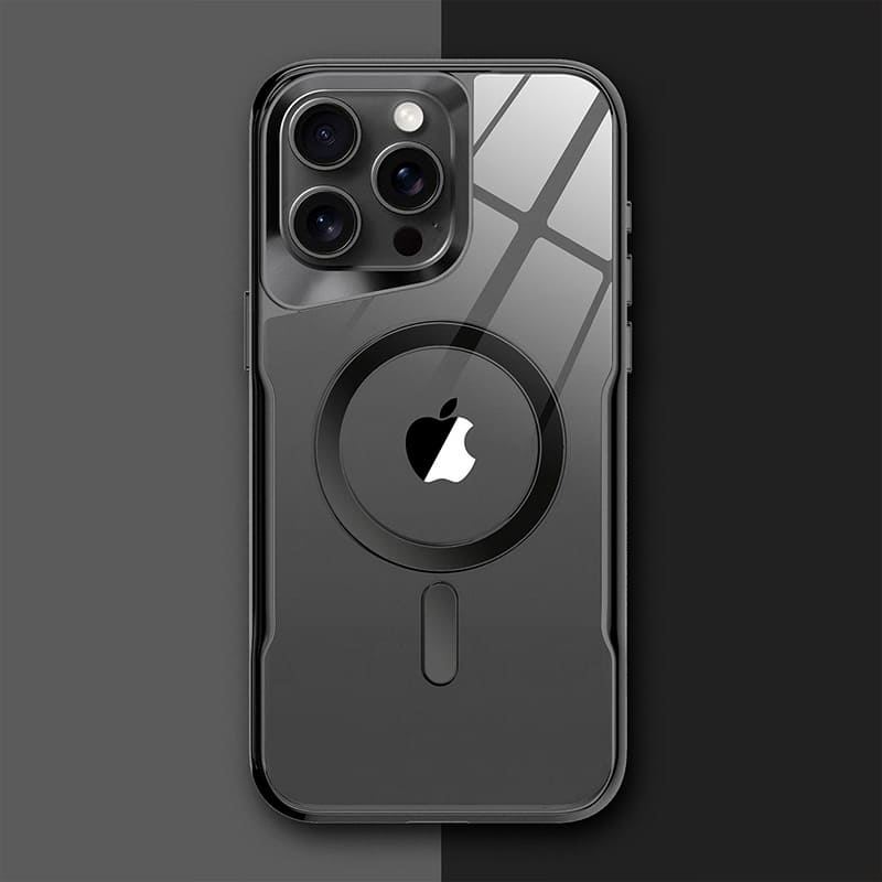 "ChubbyArmor" Cyber Transparent Electroplated Magnetic Case For iPhone 17