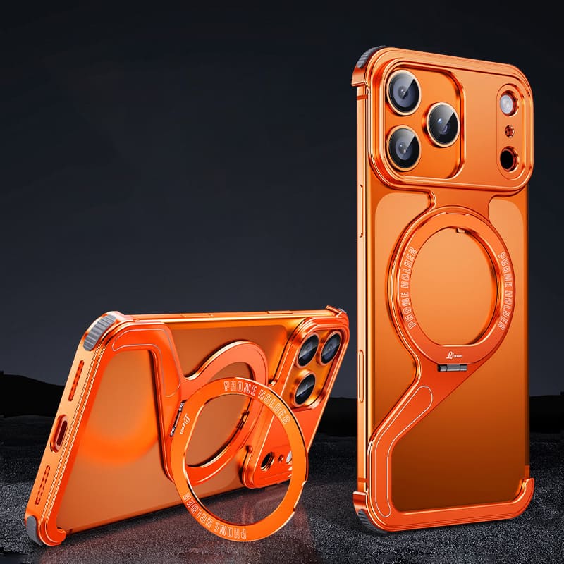ChubbyArmor Edge - Magnetic Bracket Metal Frame Case for iPhone 17