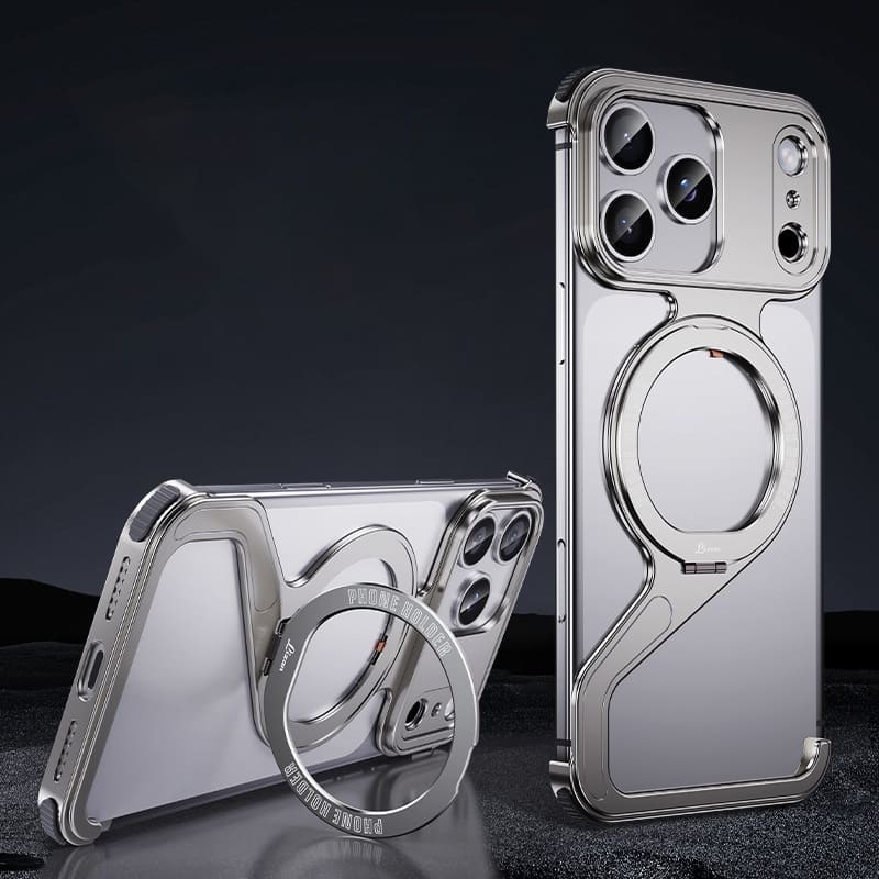 ChubbyArmor Edge - Magnetic Bracket Metal Frame Case for iPhone 17