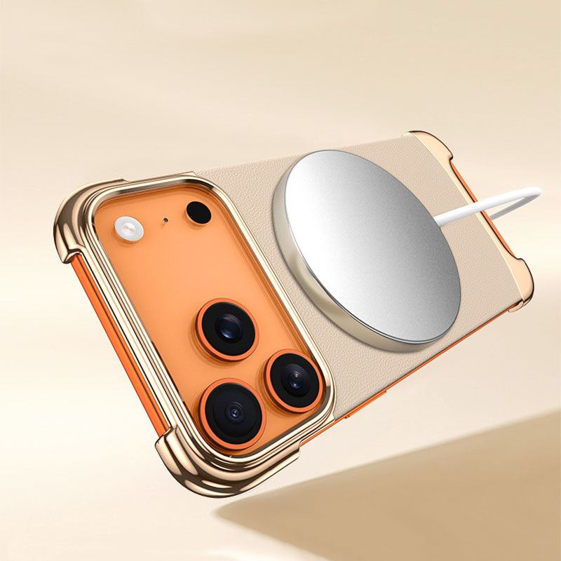 ChubbyArmor EdgeFree - Frameless Magnetic Leather Case For iPhone 17