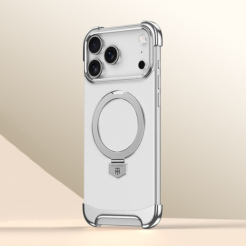 ChubbyArmor EdgeFree - Frameless Magnetic Leather Case For iPhone 17