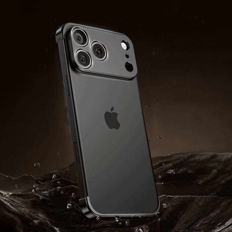 ChubbyArmor EdgeGuard – Ultra-Thin Frameless Metal Corner Case with Camera Lens Protector for iPhone 17