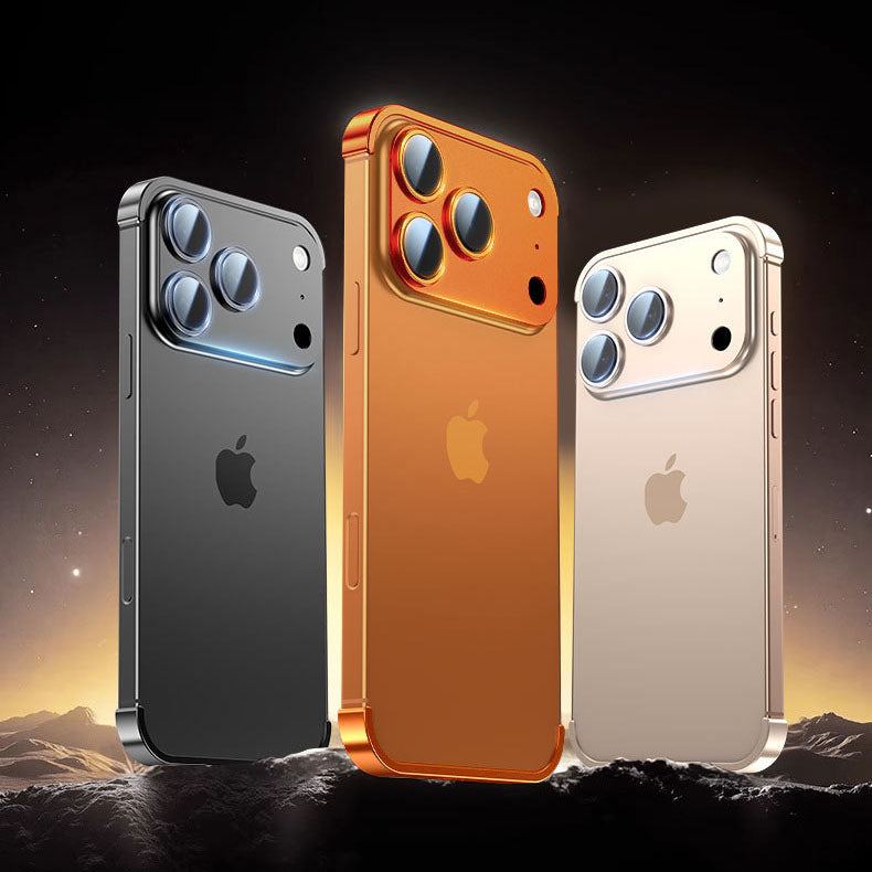 ChubbyArmor EdgeGuard – Ultra-Thin Frameless Metal Corner Case with Camera Lens Protector for iPhone 17