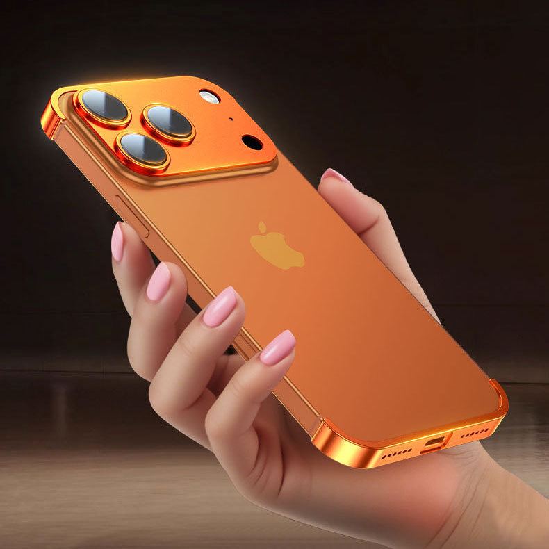 ChubbyArmor EdgeGuard – Ultra-Thin Frameless Metal Corner Case with Camera Lens Protector for iPhone 17