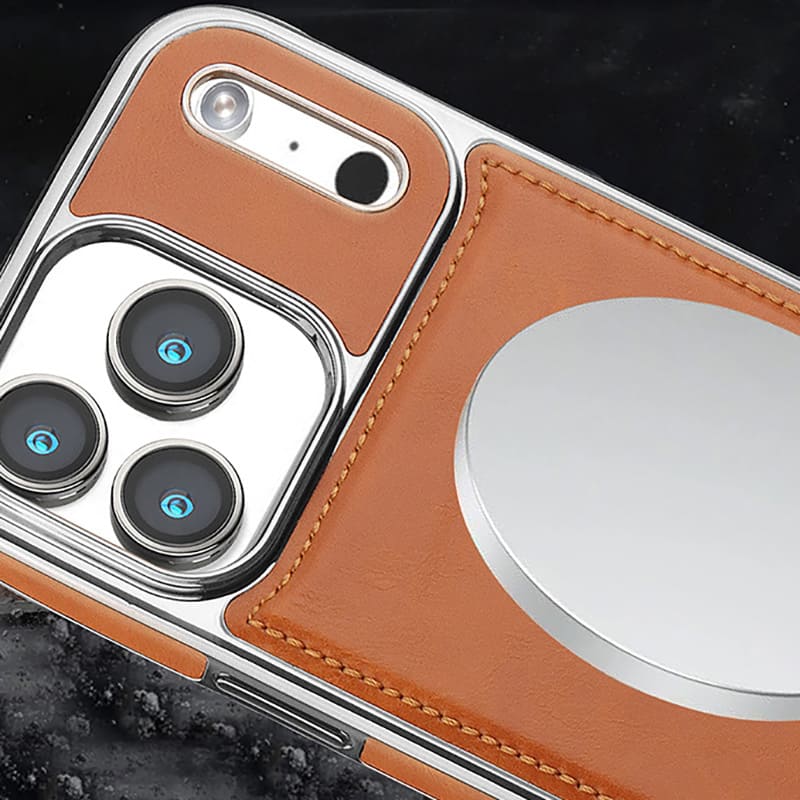 ChubbyArmor Elite - Magnetic Leather Case with Electroplated Frame for iPhone 17