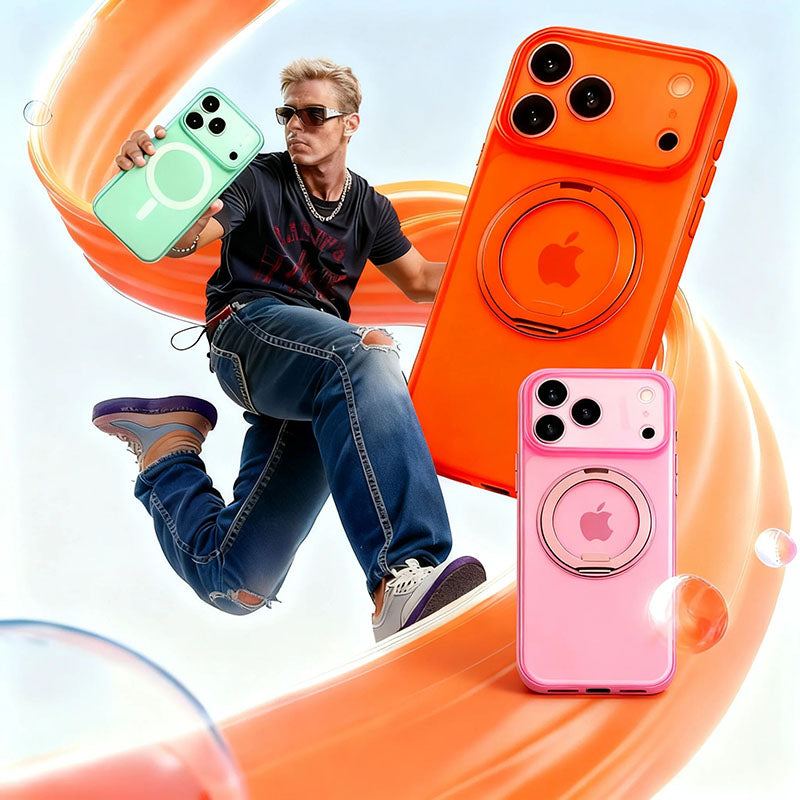ChubbyArmor Flex - 360° Hidden Stand MagSafe Shockproof Case for iPhone 17
