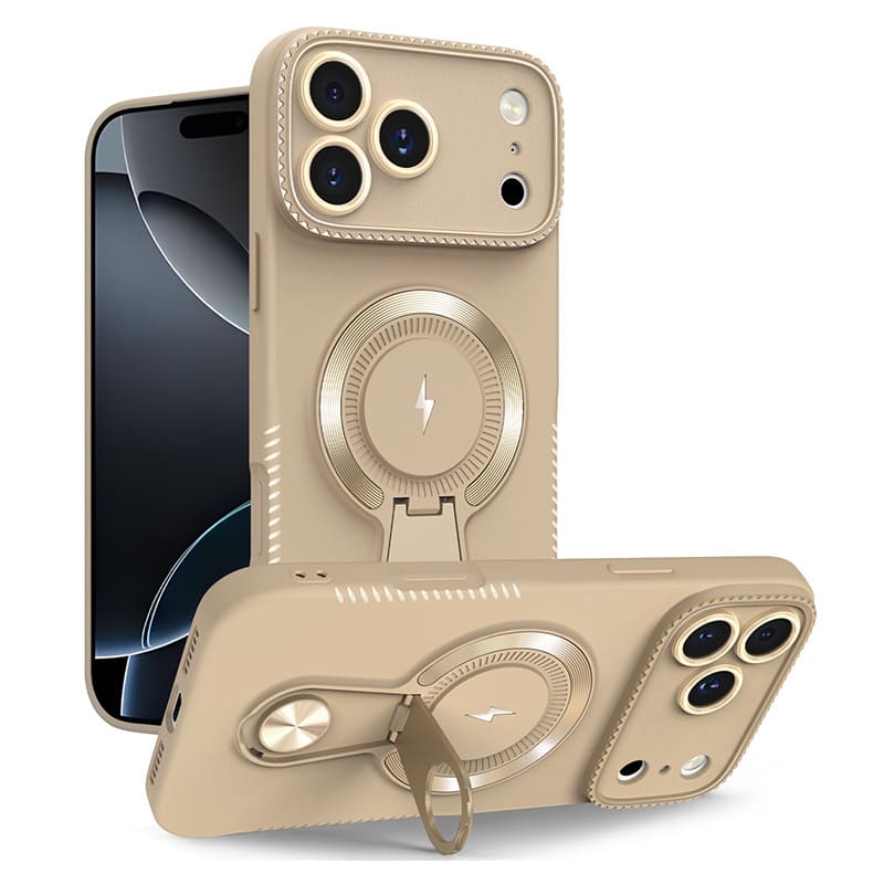 ChubbyArmor Flex - Silicone Magnetic Case with Built-in Stand for iPhone 17