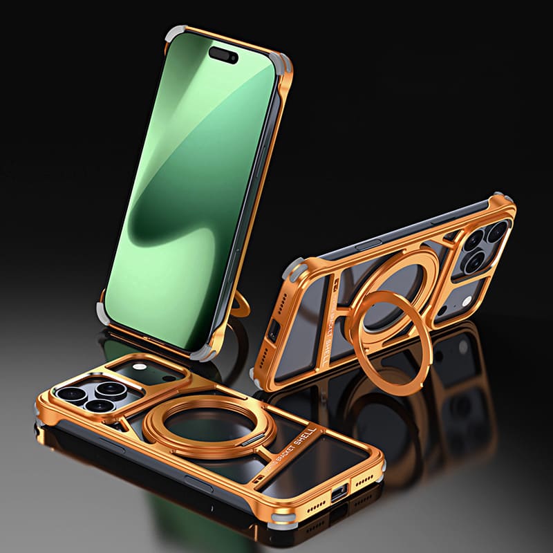 ChubbyArmor Ghost - Skeletonized Metal Magnetic iPhone Case With Stand