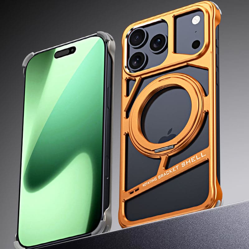 ChubbyArmor Ghost - Skeletonized Metal Magnetic iPhone Case With Stand