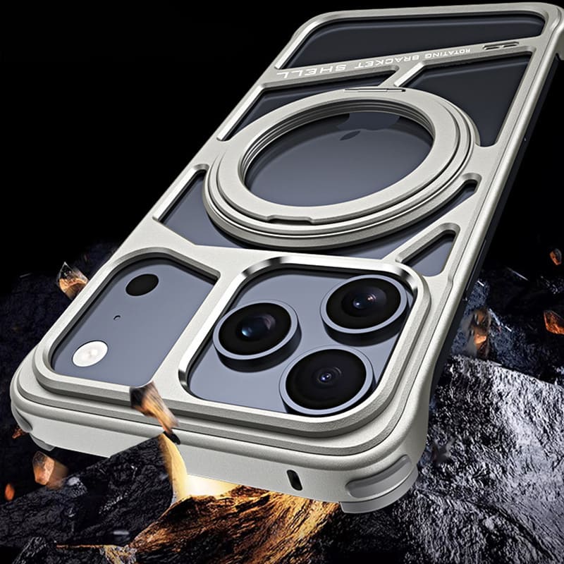 ChubbyArmor Ghost - Skeletonized Metal Magnetic iPhone Case With Stand