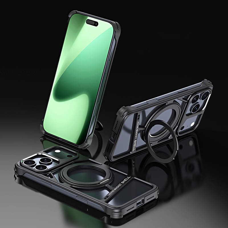 ChubbyArmor Ghost - Skeletonized Metal Magnetic iPhone Case With Stand