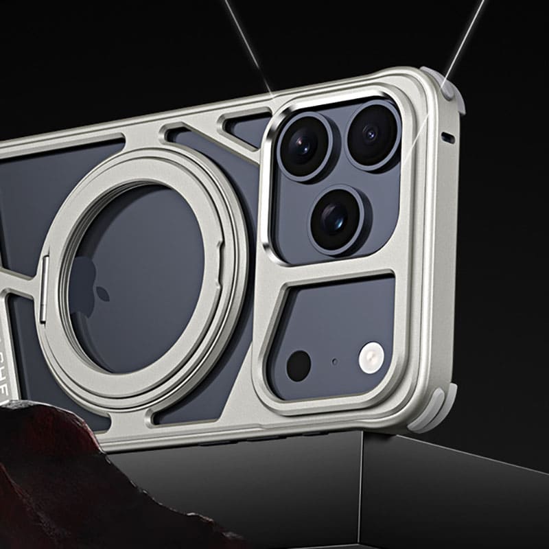 ChubbyArmor Ghost - Skeletonized Metal Magnetic iPhone Case With Stand