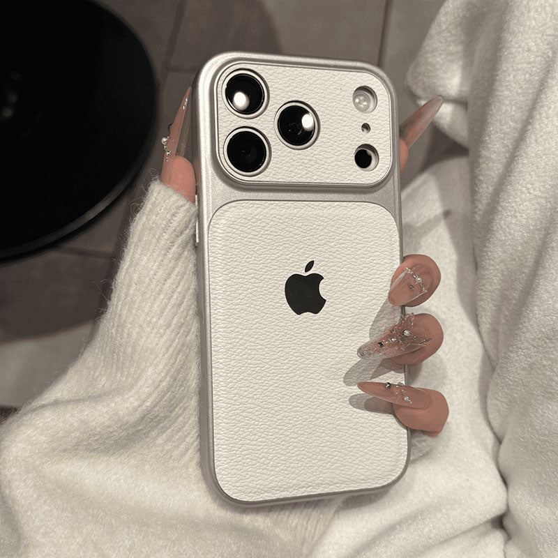 ChubbyArmor LeatherShield – Full-Body Shockproof Textured Leather Case For iPhone 17