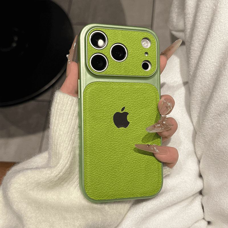 ChubbyArmor LeatherShield – Full-Body Shockproof Textured Leather Case For iPhone 17