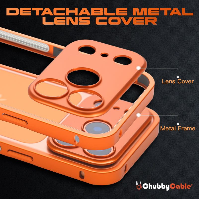 ChubbyArmor LiteGo - Ultra-Thin Metal Bumper Case With Lens Protector & GripRing Phone Stand For iPhone 17