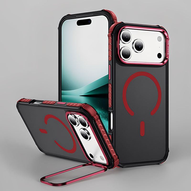 ChubbyArmor MagShield - Translucent Magnetic Case for iPhone 17 & 16-13 , Military Shockproof with Built-in Camera Stand