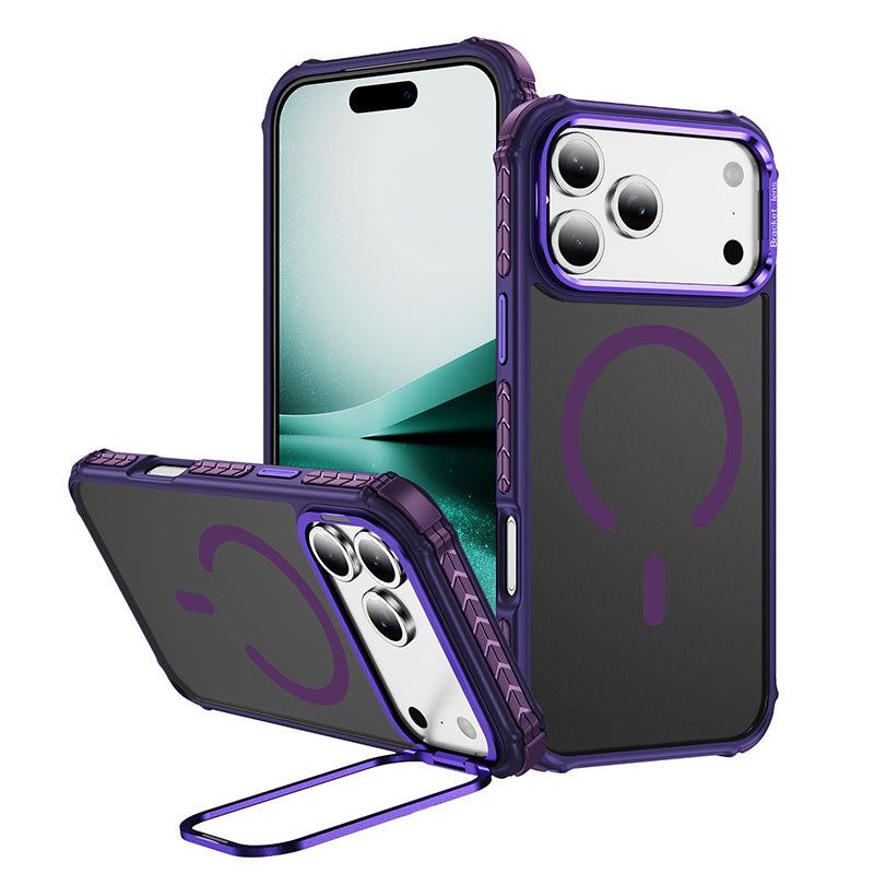 ChubbyArmor MagShield - Translucent Magnetic Case for iPhone 17 & 16-13 , Military Shockproof with Built-in Camera Stand