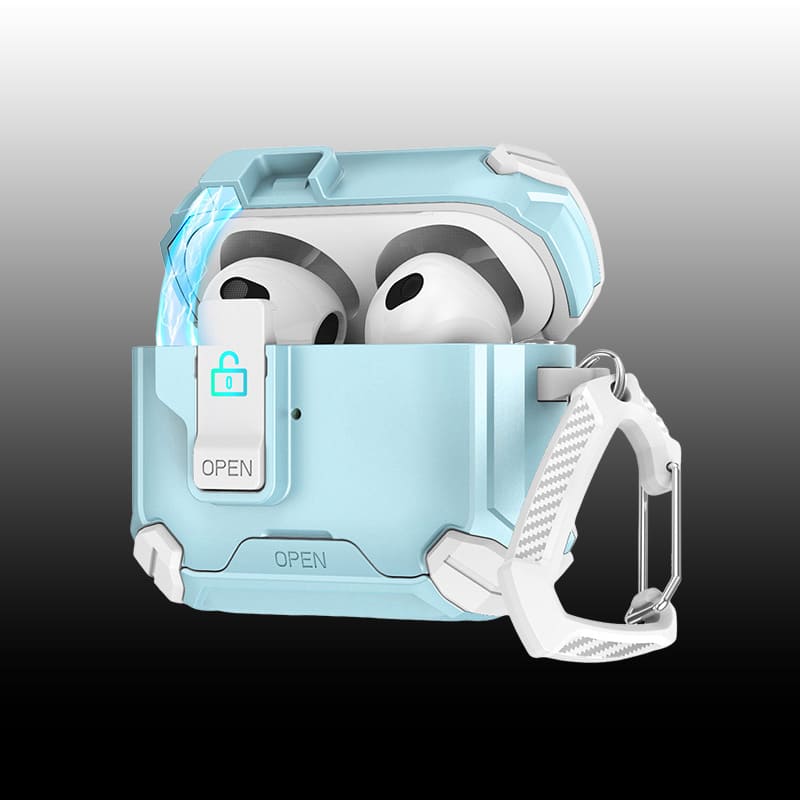 ChubbyArmor PodLock - Multi-Function AirPods Case - Protective Cover with Secure Hook & Carabiner