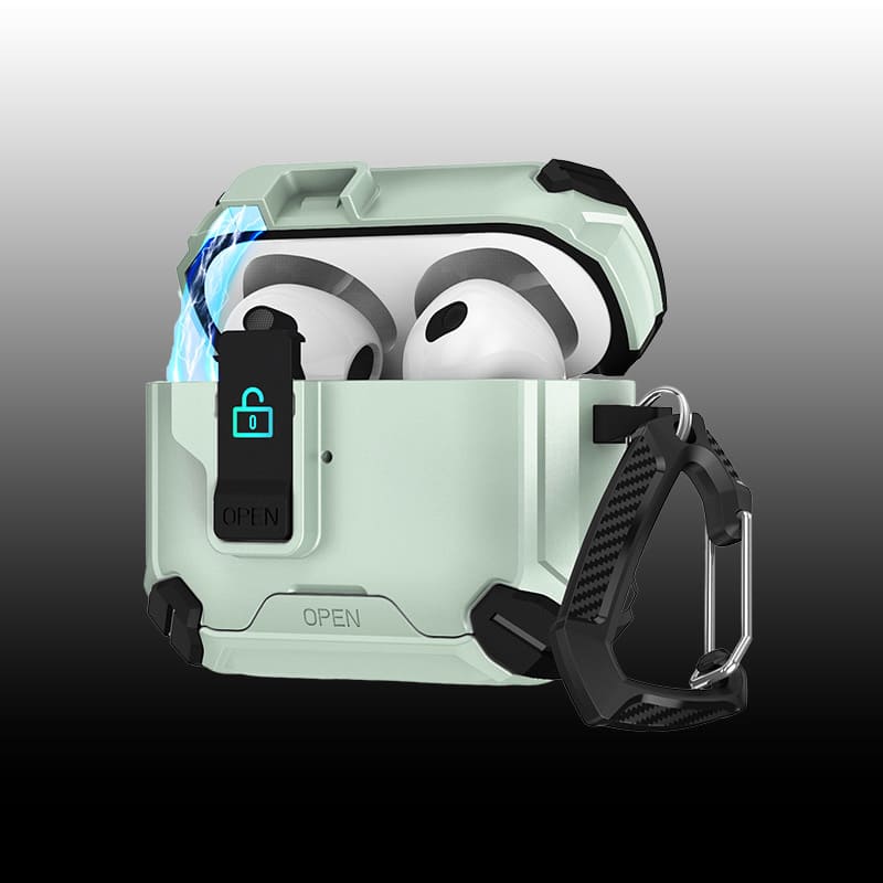 ChubbyArmor PodLock - Multi-Function AirPods Case - Protective Cover with Secure Hook & Carabiner