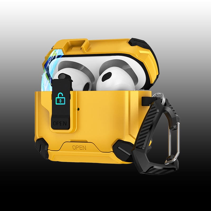 ChubbyArmor PodLock - Multi-Function AirPods Case - Protective Cover with Secure Hook & Carabiner