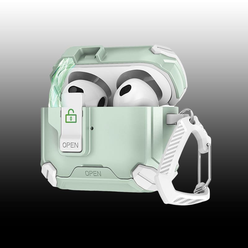 ChubbyArmor PodLock - Multi-Function AirPods Case - Protective Cover with Secure Hook & Carabiner