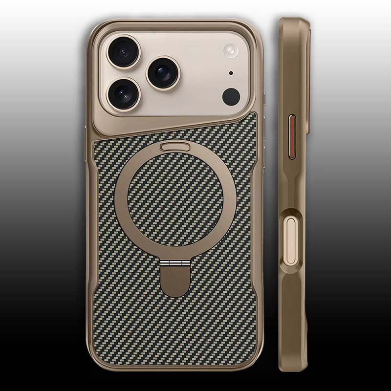 ChubbyArmor Pro - MagSafe Case with Kickstand and Carbon Fiber Texture