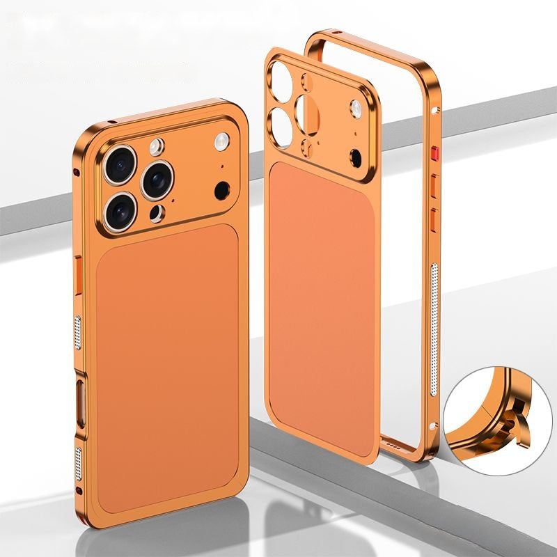 ChubbyArmor ProBack - Ultra-Thin Metal Bumper Case With 17 Pro Style Back Panel