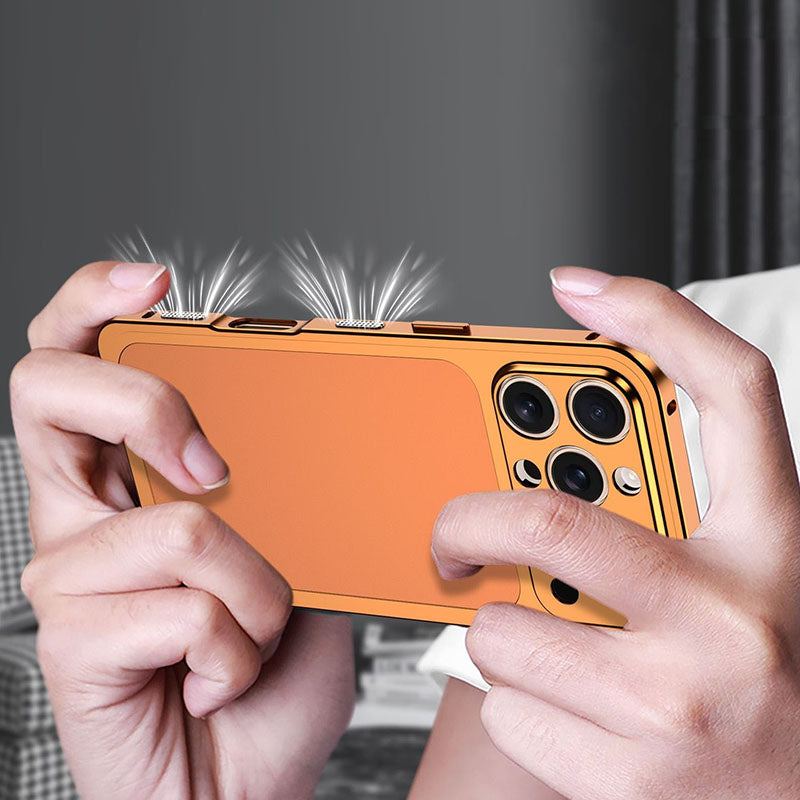 ChubbyArmor ProBack - Ultra-Thin Metal Bumper Case With 17 Pro Style Back Panel