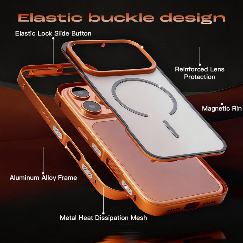 ChubbyArmor Metal Frame Matte Case for iPhone 17 | ChubbyCable Cosmic Orange / iPhone 17Pro ChubbyArmor Metal Frame Matte Case for iPhone 17 | ChubbyCable Cosmic Orange / iPhone 17Pro