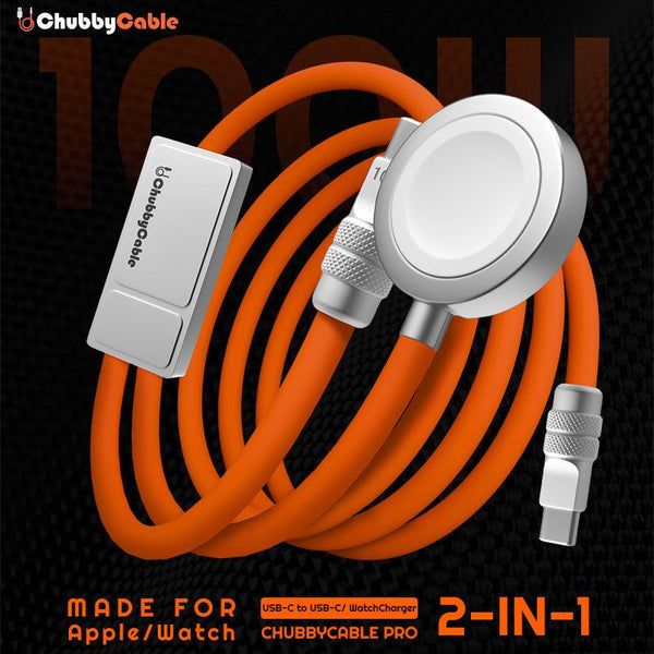 ChubbyCable 2-in-1 USB-C to 100W USB-C & 5W Apple Watch Charging Cable
