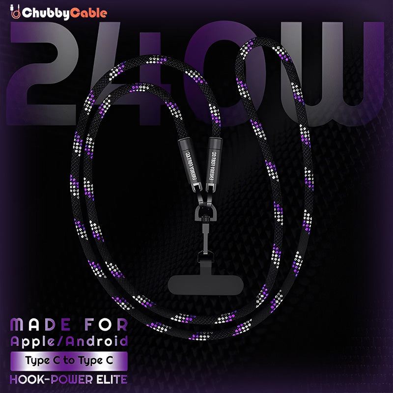 ChubbyCable Hook-Power Elite – Anti-Theft Hang & Twist-to-Charge 240W