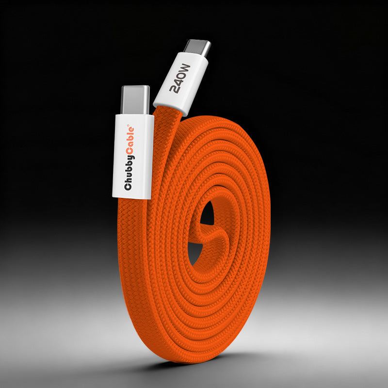 ChubbyCable MagDisc Flat - 240W Flat Braided Easy-Pack Magnetic Charge Cable