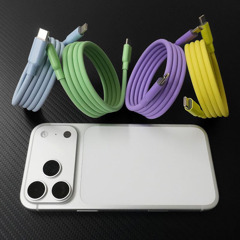 ChubbyCable MagSnap Solid Color - Magnetic Silicone 240W Easy-Pack Charge Cable