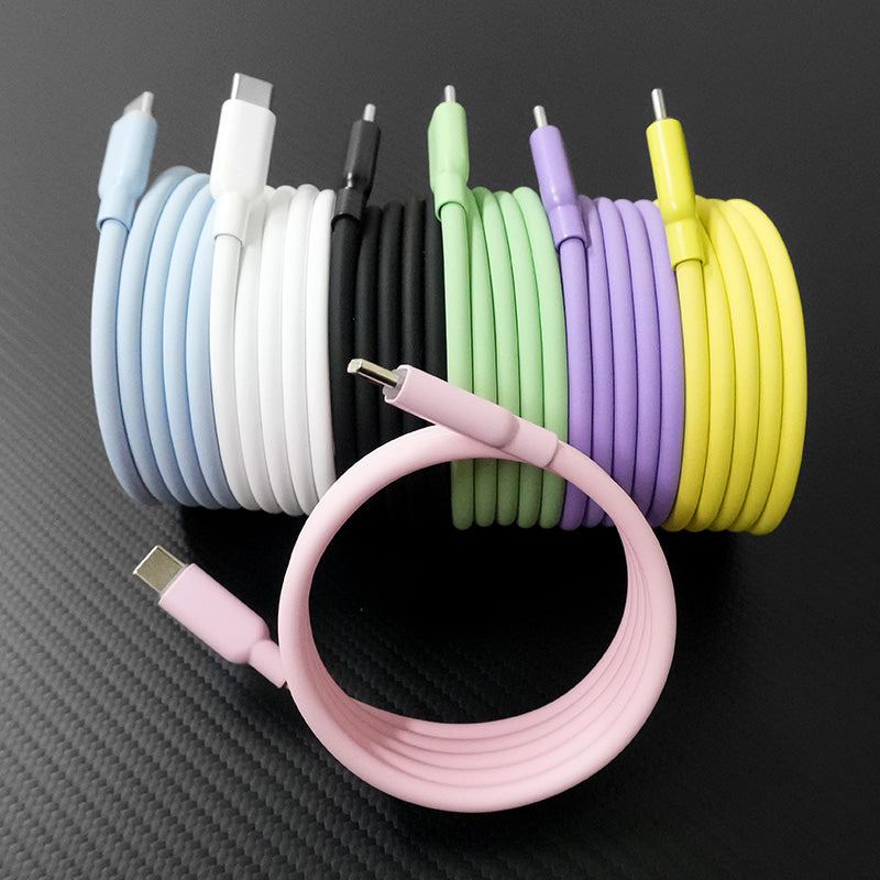 ChubbyCable MagSnap Solid Color - Magnetic Silicone 240W Easy-Pack Charge Cable