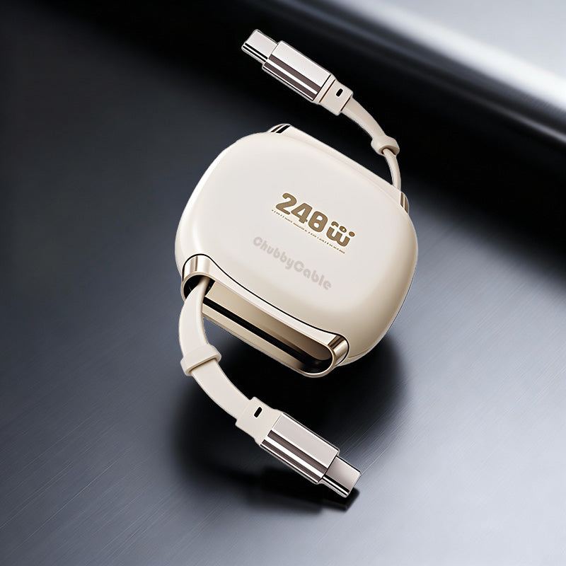 ChubbyCable PackGo™ - 240W Versatile Fast Charging Cable - Retractable & CarPlay Friendly