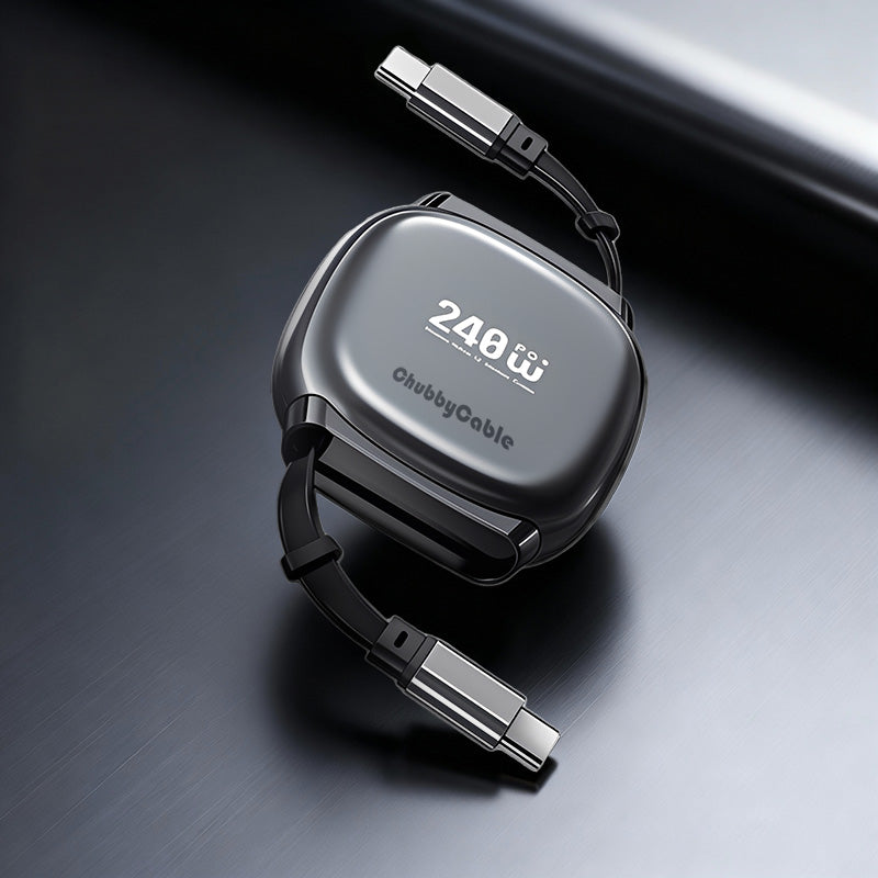 ChubbyCable PackGo™ - 240W Versatile Fast Charging Cable - Retractable & CarPlay Friendly