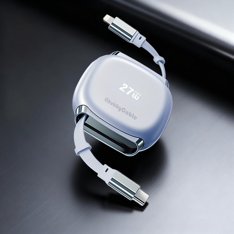 ChubbyCable PackGo™ - 240W Versatile Fast Charging Cable - Retractable & CarPlay Friendly
