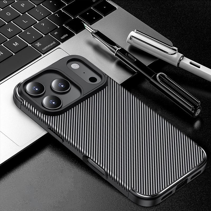ChubbyCase - Carbon Fiber Texture Shockproof Case For iPhone 17