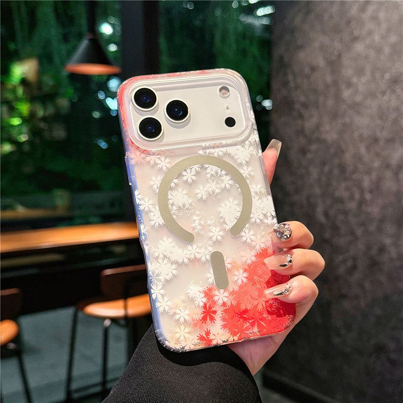 ChubbyCase - Floral Soft-Touch Magsafe Clear Case For iPhone 17