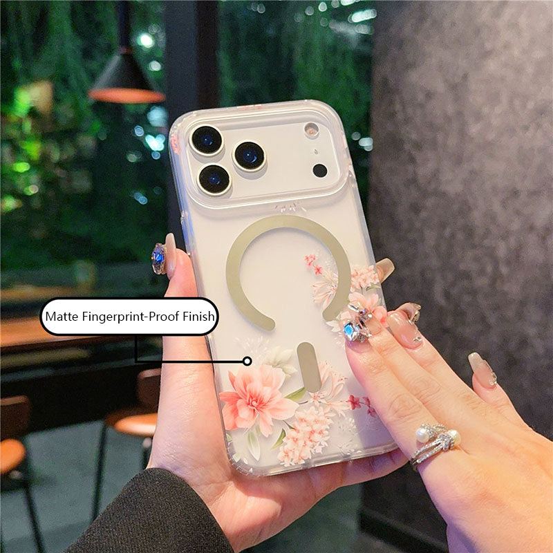 ChubbyCase - Floral Soft-Touch Magsafe Clear Case For iPhone 17