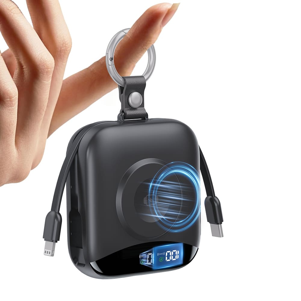 ChubbyCharge 10000mAh Power Bank with Magnetic for Apple Watch & Built-in iPhone Cable