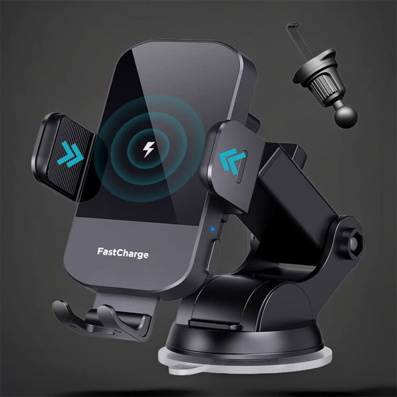 ChubbyCharge 15W AutoClamp Car Charger Mount – 360° Rotation