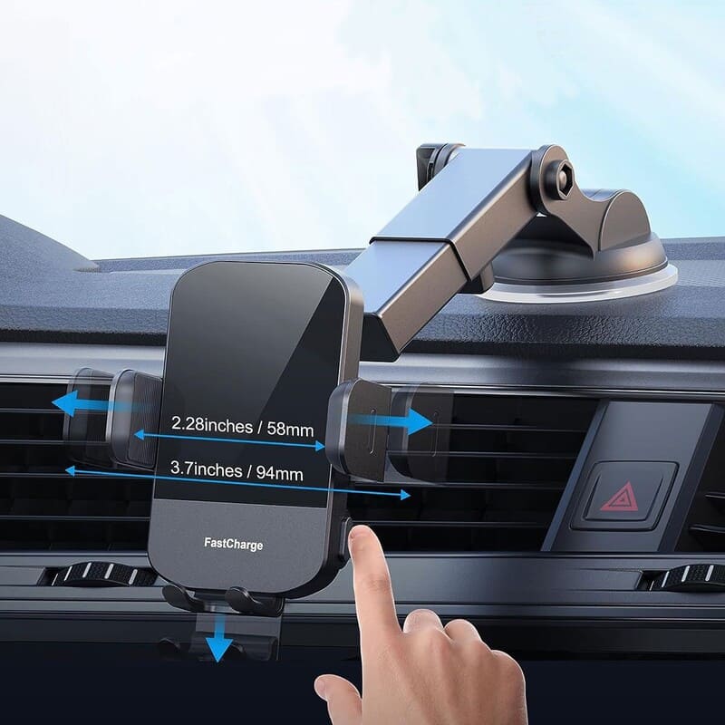 ChubbyCharge 15W AutoClamp Car Charger Mount – 360° Rotation